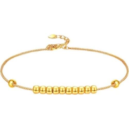 NYMPH 18K Gold Pure Yellow Bracelets AU750 Adjustable Chain Luxury Women Wedding Trendy Party Jewelry
