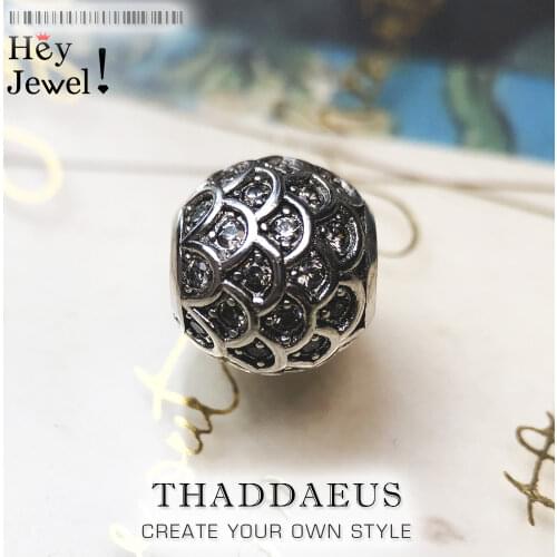 Beads White CZ Fish,2019 New 925 Sterling Silver Charms Fits Bracelet Europe Necklace Jewelry Accessories Gift For Women & Men