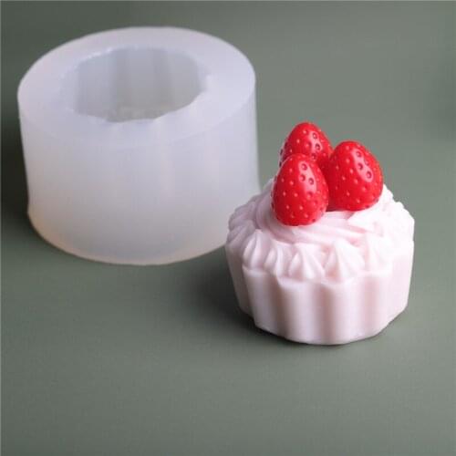 Strawberry Chocolate Silicone Mold DIY Fondant Cake Shape Candle Molds Handmade Aromatherapy Candle Making Mould Resin Crafts