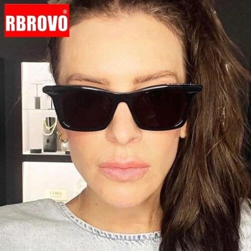 RBROVO 2021 Cateye Retro Sunglasses Women Vintage Eyewear Women/Men Brand Designer Glasses Women Mirror Oculos De Sol UV400