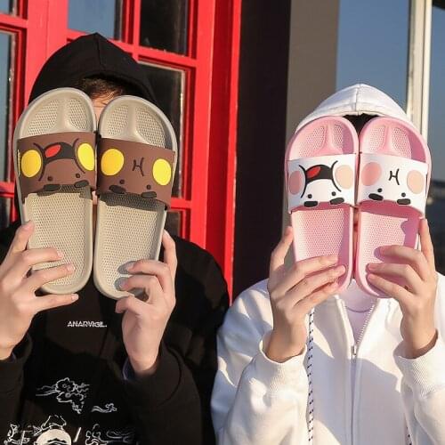 Slippers Indoor Home Women Wear Mens Soft Bottom EVA Bathroom Antiskid Couple Bath Cartoon Slippers Shoes Men