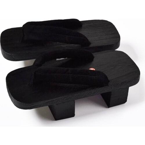 Traditional Kimono Shoes Japan Samurai Cosplay Sandals 2 Teeth Heels Wooden Man Geta Clogs Floral Anime Slippers