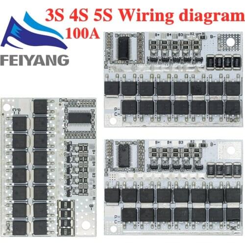 21V 100A BMS 5S 18650 Li-ion Battery Protection Circuit Board Charger Balancer 5S BMS PCM 18650 Lipo Li-POLYMER Balance Charging