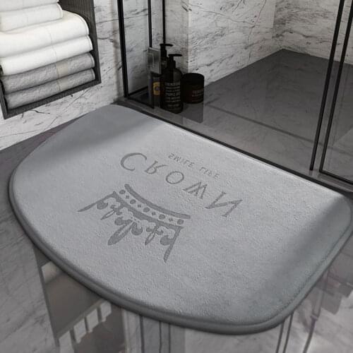 Water Absorbent Bath Mat Rug Non Slip Kitchen Bathroom Entrance Door Mats Thicken Coral Fleece Rugs Home Floor Mats Crown Leaves