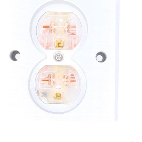 High Quality 2 pcs Transparent Power US AC Power Receptacle Wall Outlet Copper Socket