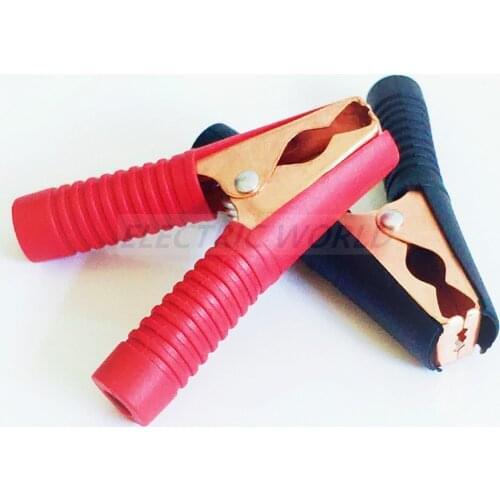 Alligator Clips 2PCS Hot Car Battery Clamps Crocodile Clip 100A Red Black Electrical testing battery terminals power test