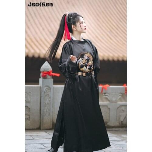 Chinese Traditional Hanfu Costume Woman Ming Dynasty Officer Stage Cosplay Clothing Woman Man Han Dynasty Robe Lady Tang Suit