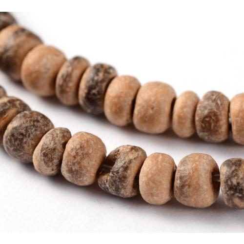 10 Strand Natural Coconut Column Rondelle Bead Strands bracelet necklace beads jewelry making DIY