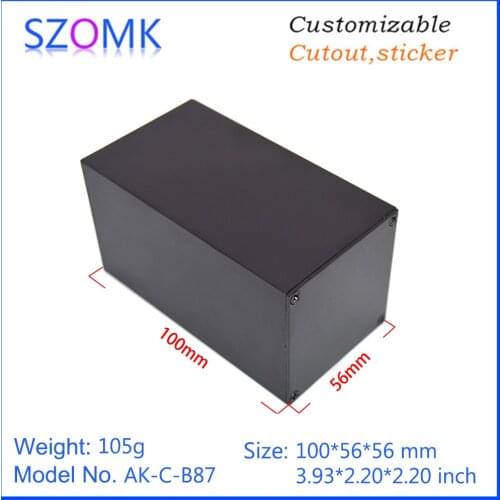 10 pcs, 56*56*100mm small aluminum enclosure case for electronics junction box szomk aluminum extruded housing pcb aluminum box