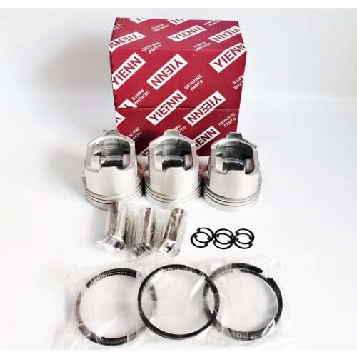 3D84-3 3TNE84 Piston 129002-22081 129002-22090 With Ring set For Yanmar PC30-1 Excavator 3TNE84 Diesel engine Part