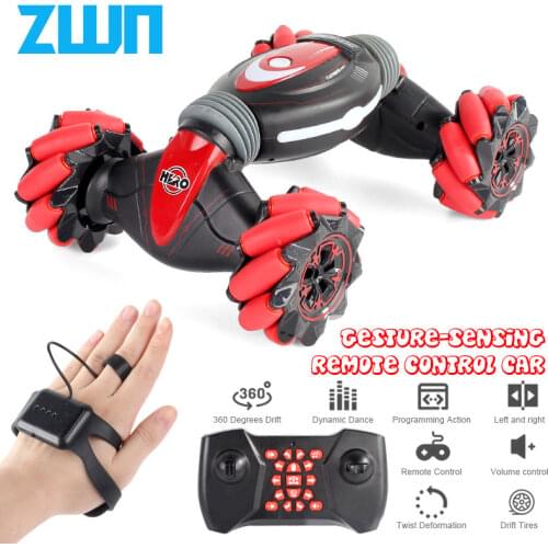 Remote Control Stunt Car Gesture Induction Twisting Off-Road Vehicle Light Music Drift Dancing Side Driving RC Toy Gift for Kids