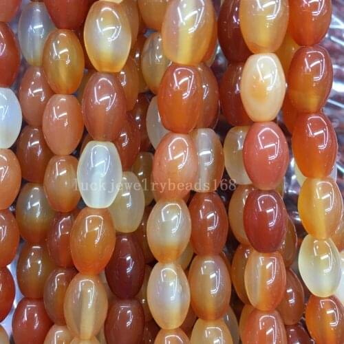 Free Shipping Fashion Jewelry 8x12mm Stunning Red Carnelian Loose Beads 15.5"FG8078