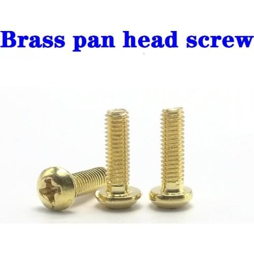 1000PCS M3*25/30/35/40mm DIN7985 GB818 Brass Cross Recessed Pan Head Screws Phillips Screws Bolts
