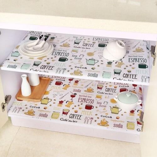 Cabinet Pad Paper Printing Thick Waterproof Moisture-Proof Kitchen Stickers Home Paper Drawer Wardrobe Pad