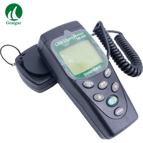 Tenmars TM-209 Digital LED Light Level Meter Measuring Range 400,000 Lux
