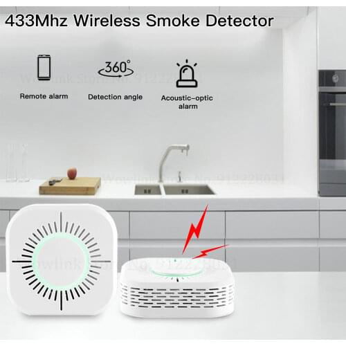 Smoke Alarm Fire Protection Smoke Detector With Battery Fire Alarm Home Security System Firefighters Works With SONOFF RF Bridge