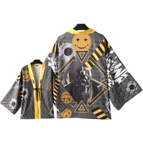 Anime No Guns Life Juzo Inui Theme Cosplay Costumes Kimono Yukata Unisex Outerwear Coat Daily Haori for Men/Women outerwear suit