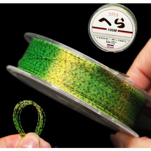 WALK FISH 100m Invisible Spoted Line 3D Fly Fishing Line Fluorocarbon Line Super Strong Speckle Carp Fishing Line Nylon Tackle