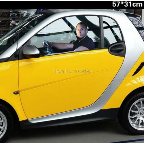 Newest Funny Fast & Furious Van Diesel Paul Walk Decorative Decal Cartoon Car Sticker Car Window Decal Creative Pattern Vinyl