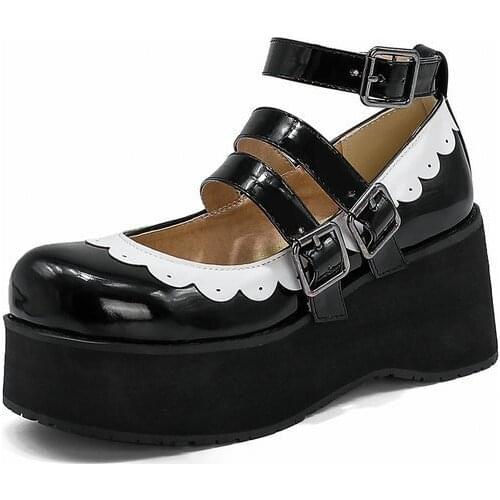 New Women Creepers Flats Platform JK Mary Jane Student Gothic Ladies Loafers Shoes Lolita Dropshipping 2021 Plus Size 43