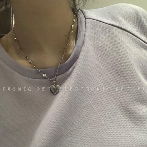 Homemade Titanium Steel Disco Lovely Pendant Chain Necklace Does Not Fade Maintains Color