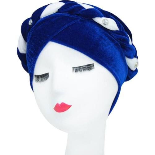 Head scarf for muslim woman solid velvet turban beanie hijab caps white pearl inner hijabs femme arabic mussulman wrap turbans