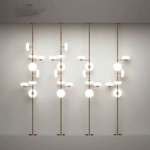 Nordic light luxury living room study floor lamp lighting modern cloakroom lamps simple model room glass LED floor lamp