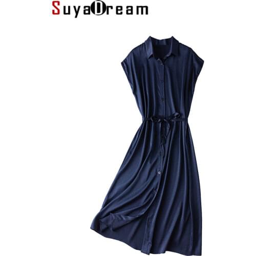 Синие летние платья SuyaDream China At AliExpress