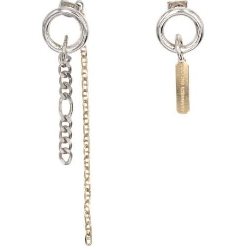 Winters new gold and silver color personality punk metal chain tassel long earrings women earrings