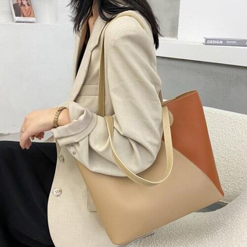 Women shopping bags PU shoulder shopper bags given handbag office ladies bags for teacher girls big hand bags travel bags 2021