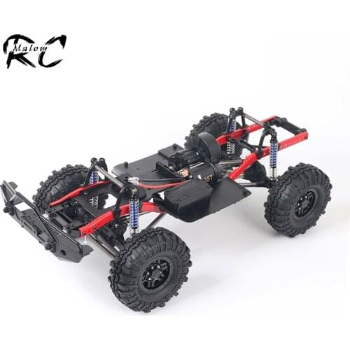 1 Set Assembled 275mm Wheelbase Frame Chassis with Wheels 35T Motor for 1/10 RC Crawler Axial SCX10 D90 TF2 MST RC Car