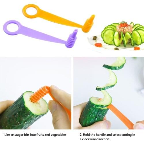 1PC Spiral Plastic Slicer Manual Blade Shred Cucumber Potato Carrot Vegetable Fries Household Kitchen Accessories Tool