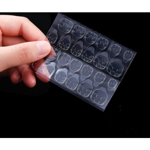 2/5/10 Sheets Nail Tips Jelly Glue Clear Ultra Thin Double Sided Adhesive Stickers False Manicure Nail Art Extension Tools