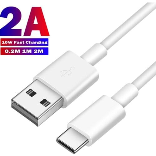 2M 1M 0.2M USB C Cable 2A charge USB Type C Cable For Samsung A71 Xiaomi Poco M3 Fast Charging Cable For Honor 10X Lite Oppo A94