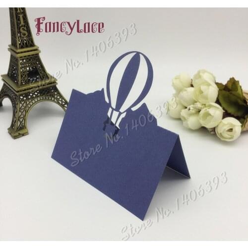 50pcs Laser Cut Balloon Table Name Cards Place Cards Paper Wedding Party Table Decoration Baby Shower Wedding Favors Decoration