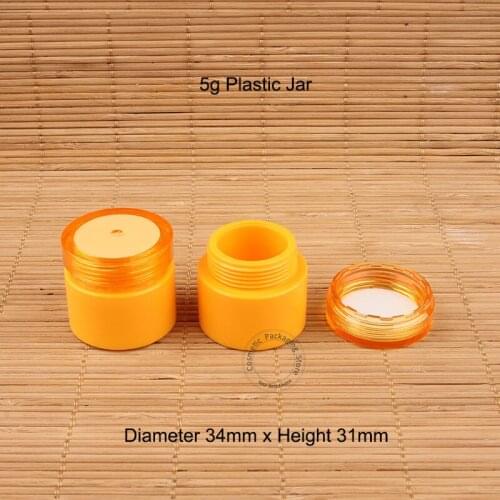50pcs/Lot High Quality PP 5g Cream Jar Empty Candy Color Facial Cream Bottle 5ml Plastic Pot Eyeshadow Mini Women Cosmetic Vial