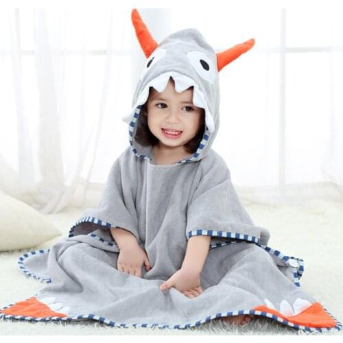 Childrens Bath Towels Cover Baby Towel Print Children Cotton Hooded Bathrobe Bath Towel With Ears For Babies Infant Baby Care