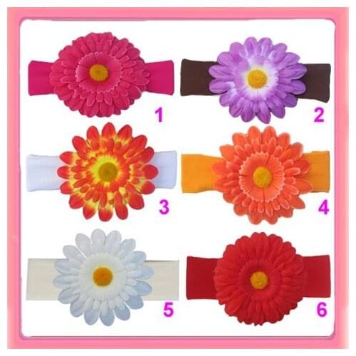 Free Shipping!12PCS/LOT New 6colors nylon headband interchangeable with big flowers can mix order