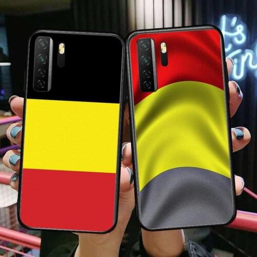 Belgian flag Black Soft Cover The Pooh For Huawei Nova 8 7 6 SE 5T 7i 5i 5Z 5 4 4E 3 3i 3E 2i Pro Phone Case cases