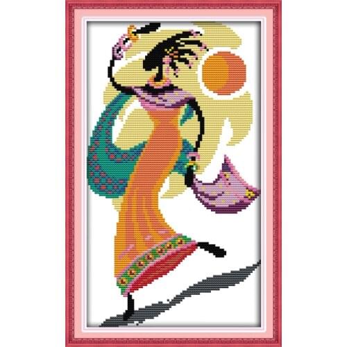 The Scenery of Africa (yellow ) cross stitch kit people 18ct 14ct 11ct count print canvas stitches embroidery DIY handmade