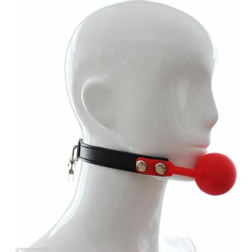 Mouth Gag Ball slave Oral Fixation Stuffed Flirting BDSM / SM Bondage Toy, adult sex toys