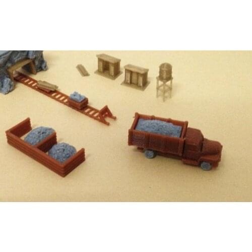 Outland Models Ore Mining Accessories: Cart Truck Shanty.. N Scale Train Railway
