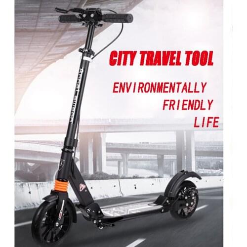 New Portable Foldable Aviation Aluminum Alloy Adjustable Scooter Double Shock Absorption City Transport Tool Load Bearing 100KG