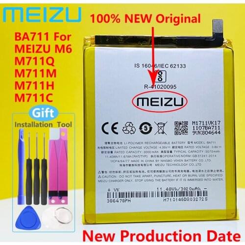NEW Original BA711 Battery For MEIZU M6 M711M/M711C/M711Q/M711H Mobile Phone + Gift Tools