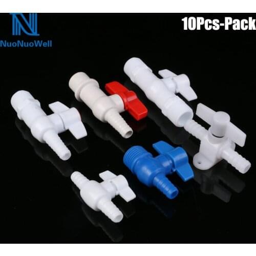 NuoNuoWell 8mm/10mm/12mm Soft Pipe Water Controller Ball Valve Aquaculture Garden Irrigation Fittings Plug In Pagoda joint