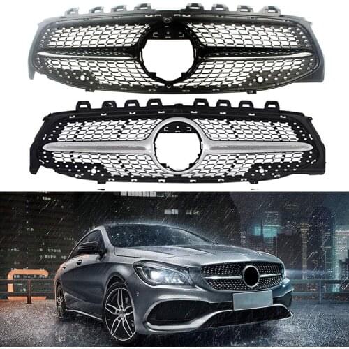 Front Racing Grille Car Upper Bumper Billet Facelift Grill Fit For Mercedes-Benz W118 CLA Class 2020 2021 Diamond