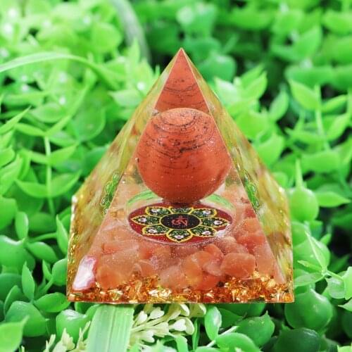 Reiki Organ Pyramid Flower Of Life Decoration Seven Chakra Natural Crystal Stone Energy Tower Home Office Feng Shui Decoration