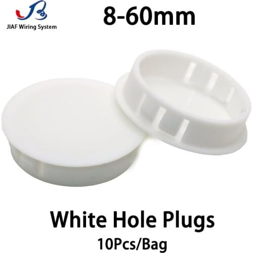 Plastic Plugs Cover Hole Nylon Plugs Dust Caps Flat Head Reserved Hole Plugging Panel Kongsai Table Box Extra Hole White Plug