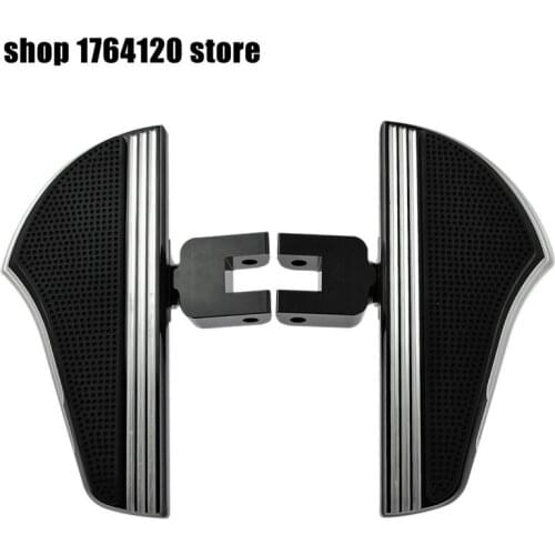 Foot Pegs Footrest Floorboard Pedal Black&Chrome Aluminum For Indian Roadmaster Chief Classic 2014-2018 2019