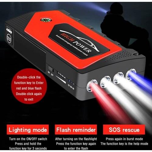 69800mAh Car Jump Starter Battery Charger Booster Power Bank Portable Emergency Car Starting Device Jump Starter Petrol Charger